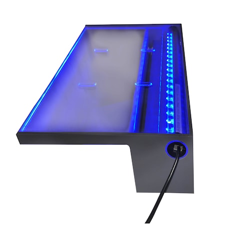 Pondmaster LED Lighted Spillway. Blue Water Feature. 12" Wide Spillway, 12V 03755